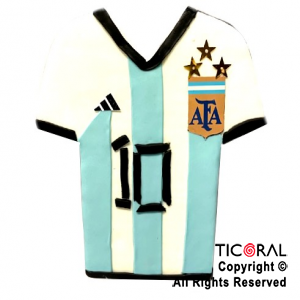 ADORNO TORTA FALSA ARGENTINA AFA CAMISETA FUTBOL A. PORCELANA FRIA x 1